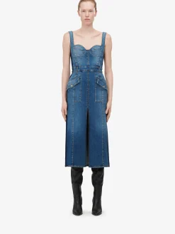 Women's Kickback Denim Dress in ><noscript><img width=