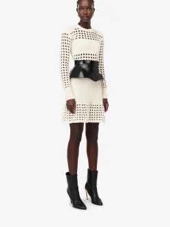 Women's Knitted Mesh Mini Dress in ><noscript><img width=