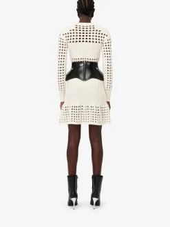 Women's Knitted Mesh Mini Dress in ><noscript><img width=