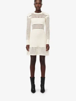 Women's Knitted Mesh Mini Dress in ><noscript><img width=
