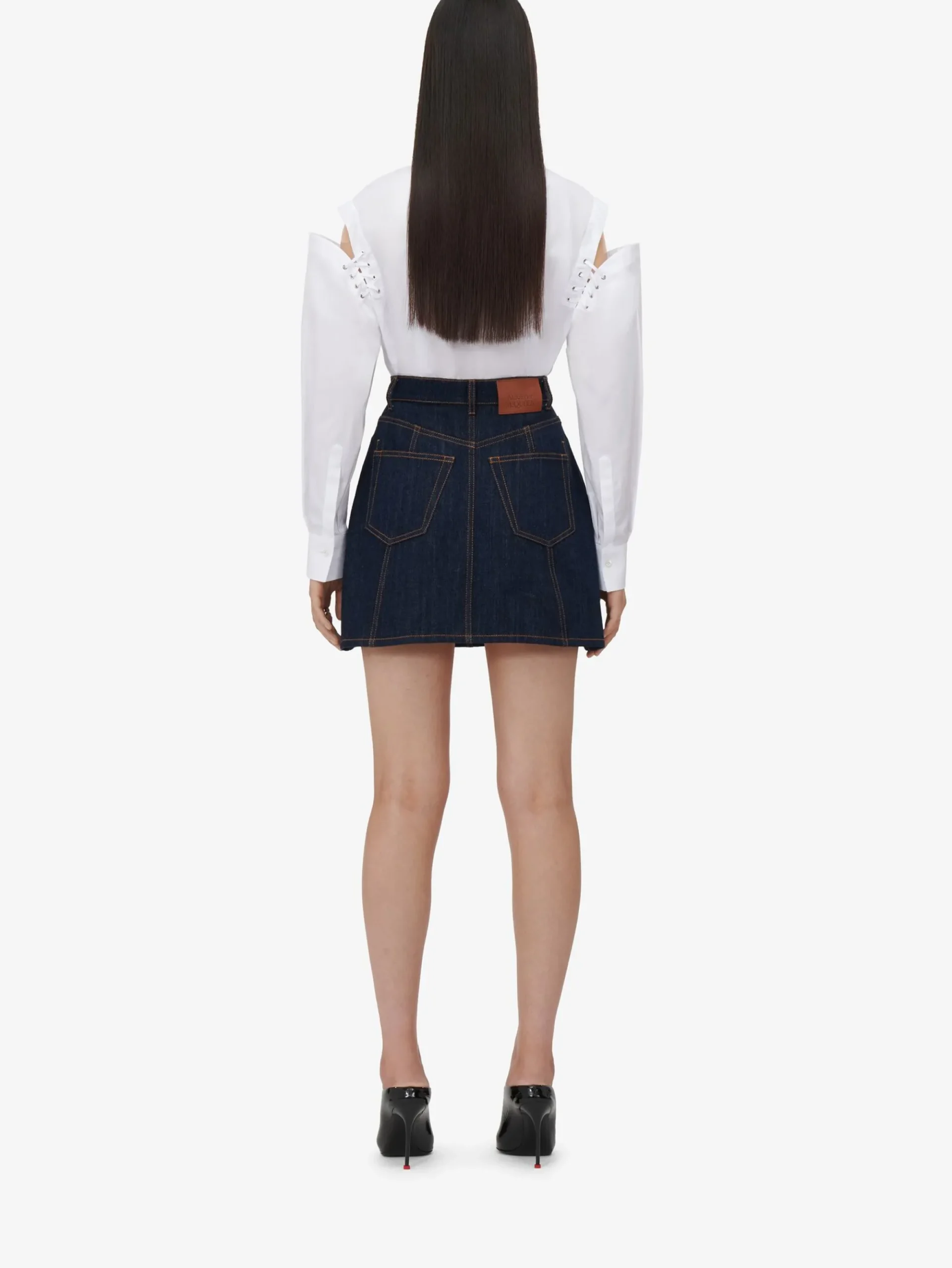 Women's Lace Detail Mini Skirt in >Alexander McQueen Clearance