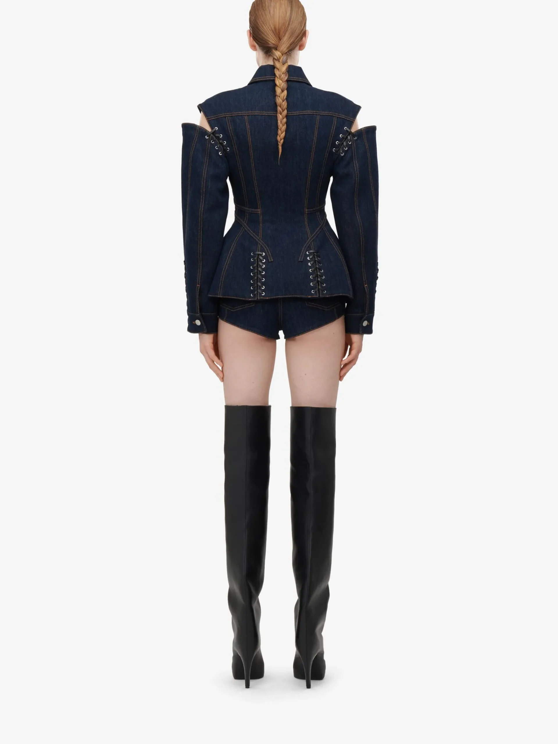 Women's Lace Detail Micro Shorts in >Alexander McQueen Store