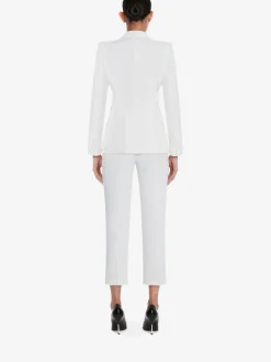 Women's Leaf Crepe Cigarette Trousers in ><noscript><img width=