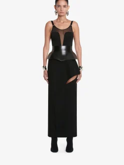 Women's Leather Articulated Corset Belt in ><noscript><img width=