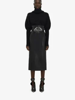 Women's Leather Bustier Skirt in >Alexander McQueen Flash Sale