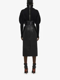 Women's Leather Bustier Skirt in ><noscript><img width=