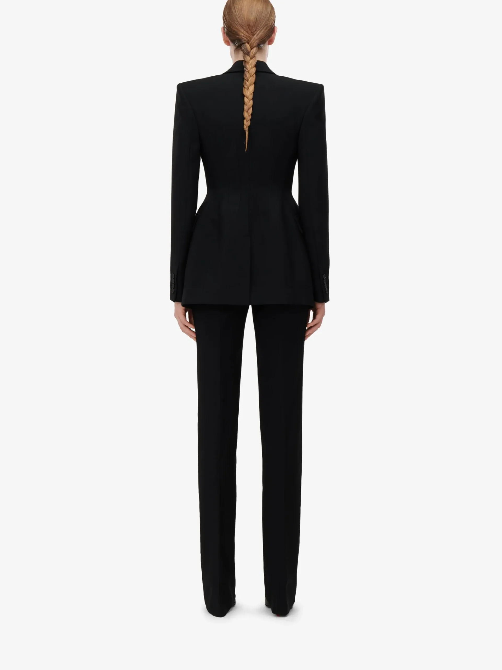 Women's Low-waisted Straight Leg Trousers in >Alexander McQueen Fashion
