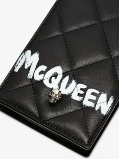 Women's McQueen Graffiti Phone Case With Chain in ><noscript><img width=