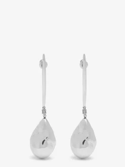 Women's Metal Pearl Stick Earrings in >Alexander McQueen Outlet