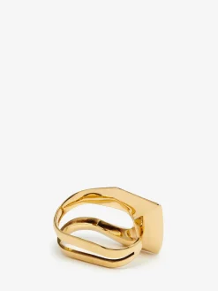 Women's Modernist Double Ring in ><noscript><img width=