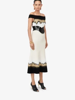Women's Off-the-shoulder Jacquard Dress in ><noscript><img width=