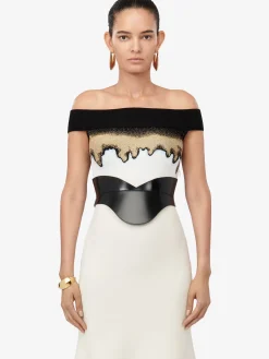 Women's Off-the-shoulder Jacquard Dress in ><noscript><img width=