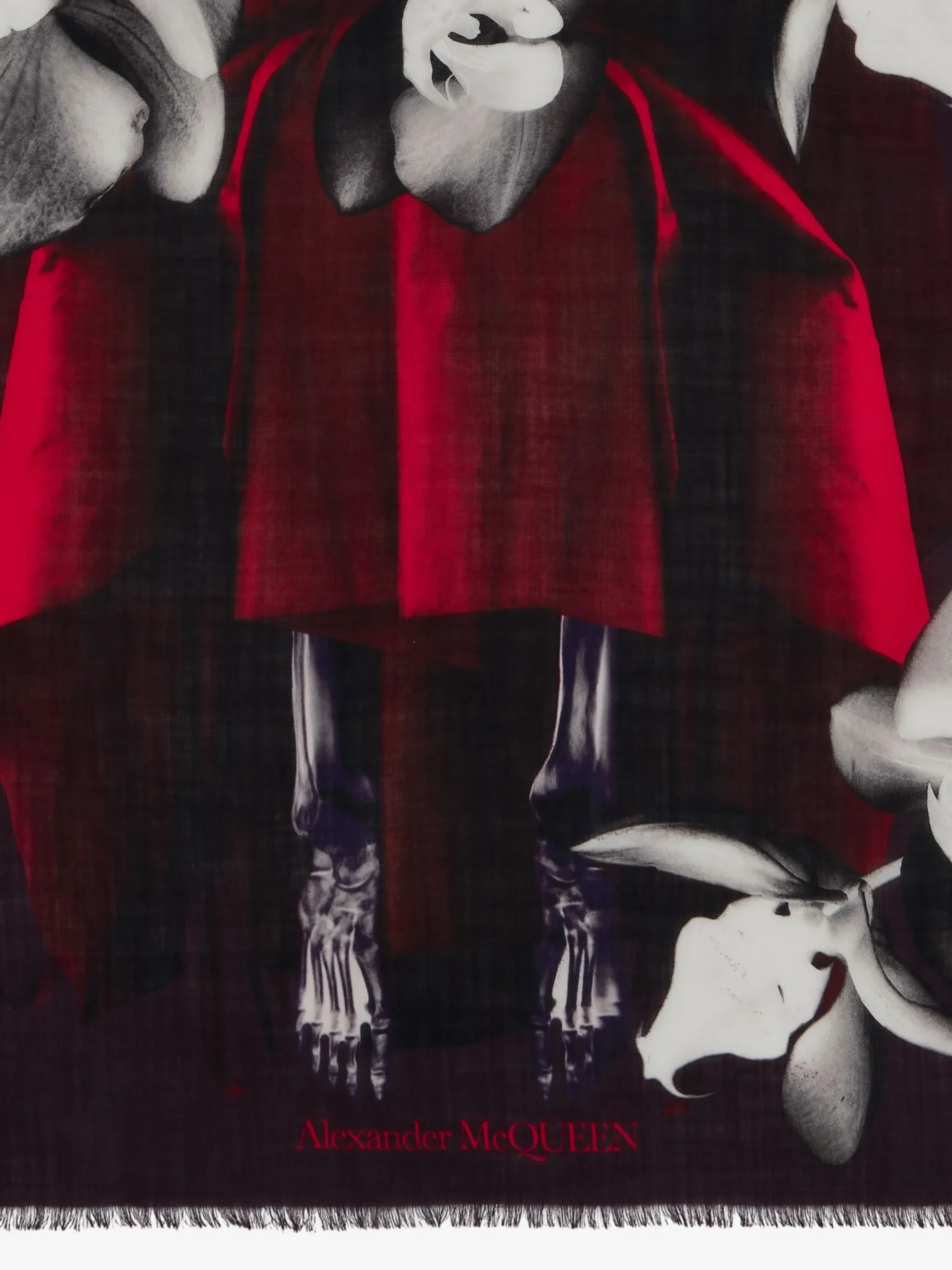 Women's Orchid Skeleton Dress Shawl in >Alexander McQueen Fashion
