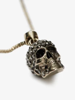 Women's Pave Skull Necklace in ><noscript><img width=