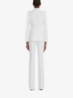 Women's Peak Shoulder Leaf Crepe Jacket in ><noscript><img width=