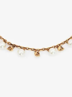 Women's Pearly Skull Necklace in >Alexander McQueen Discount