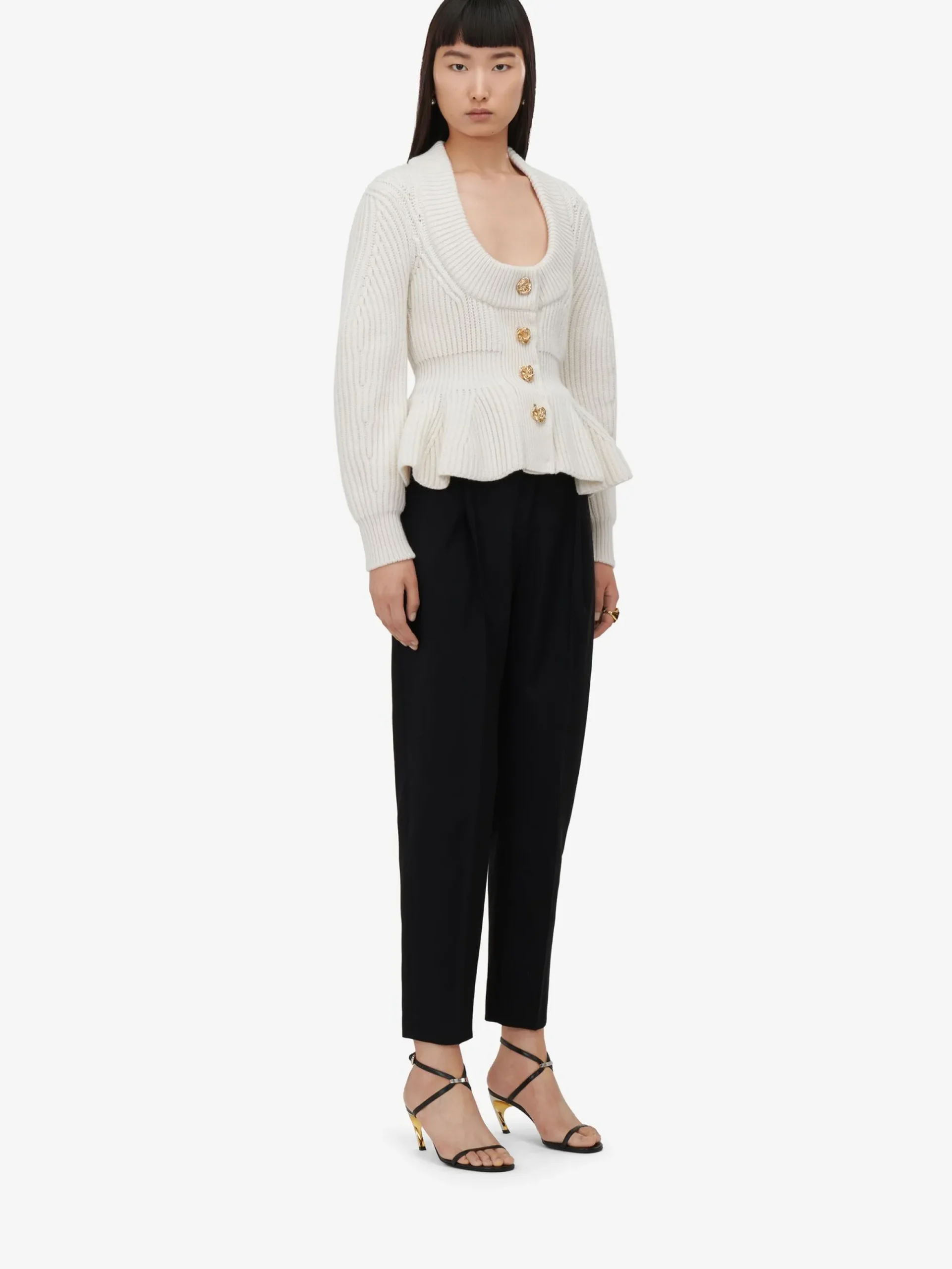 Women's Peplum Cardigan in >Alexander McQueen Best