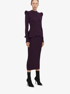 Women's Ribbed Pencil Skirt in ><noscript><img width=