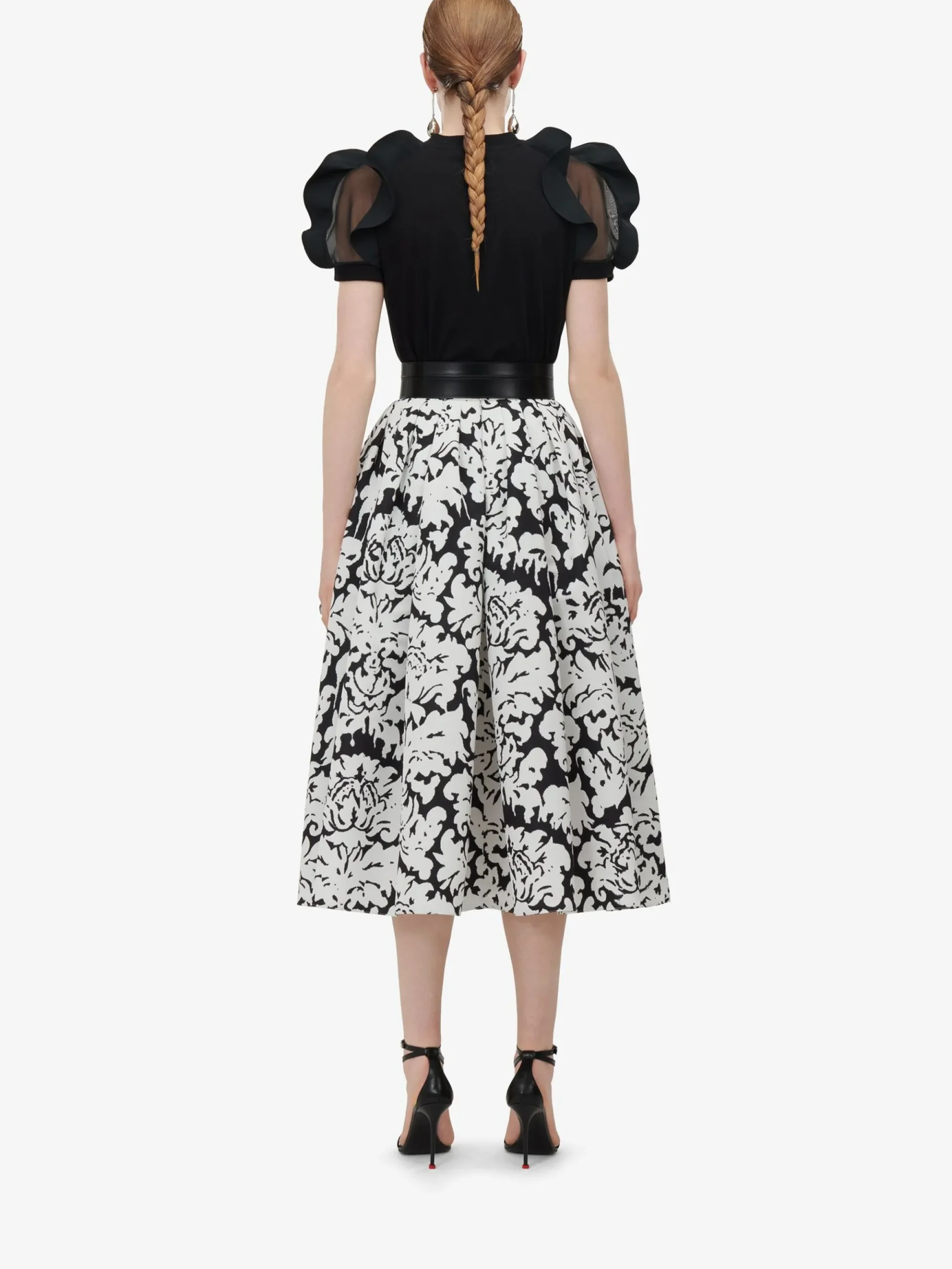 Women's Ruffle Detail T-shirt in >Alexander McQueen Discount