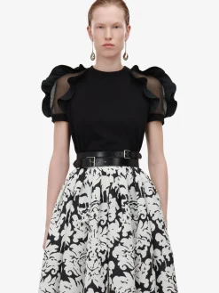 Women's Ruffle Detail T-shirt in ><noscript><img width=