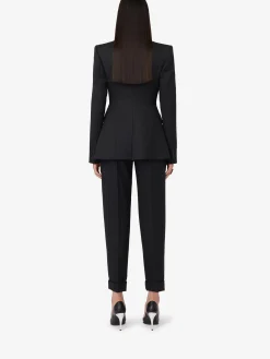 Women's Sharp Peplum Single-breasted Jacket in ><noscript><img width=