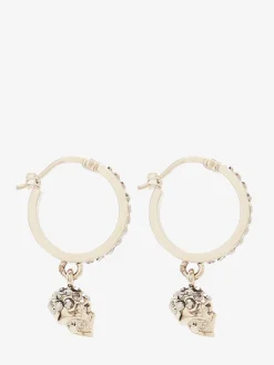 Women's Skull Mini Creole Hoop Earrings in >Alexander McQueen Cheap