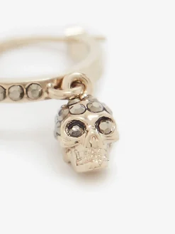 Women's Skull Mini Creole Hoop Earrings in ><noscript><img width=