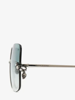 Women's Skull Pendant Jewelled Sunglasses in ><noscript><img width=