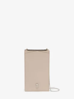 Women's Skull Phone Case With Chain in >Alexander McQueen Fashion