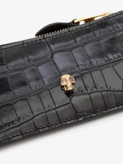 Women's Skull Zipper Card Holder in ><noscript><img width=
