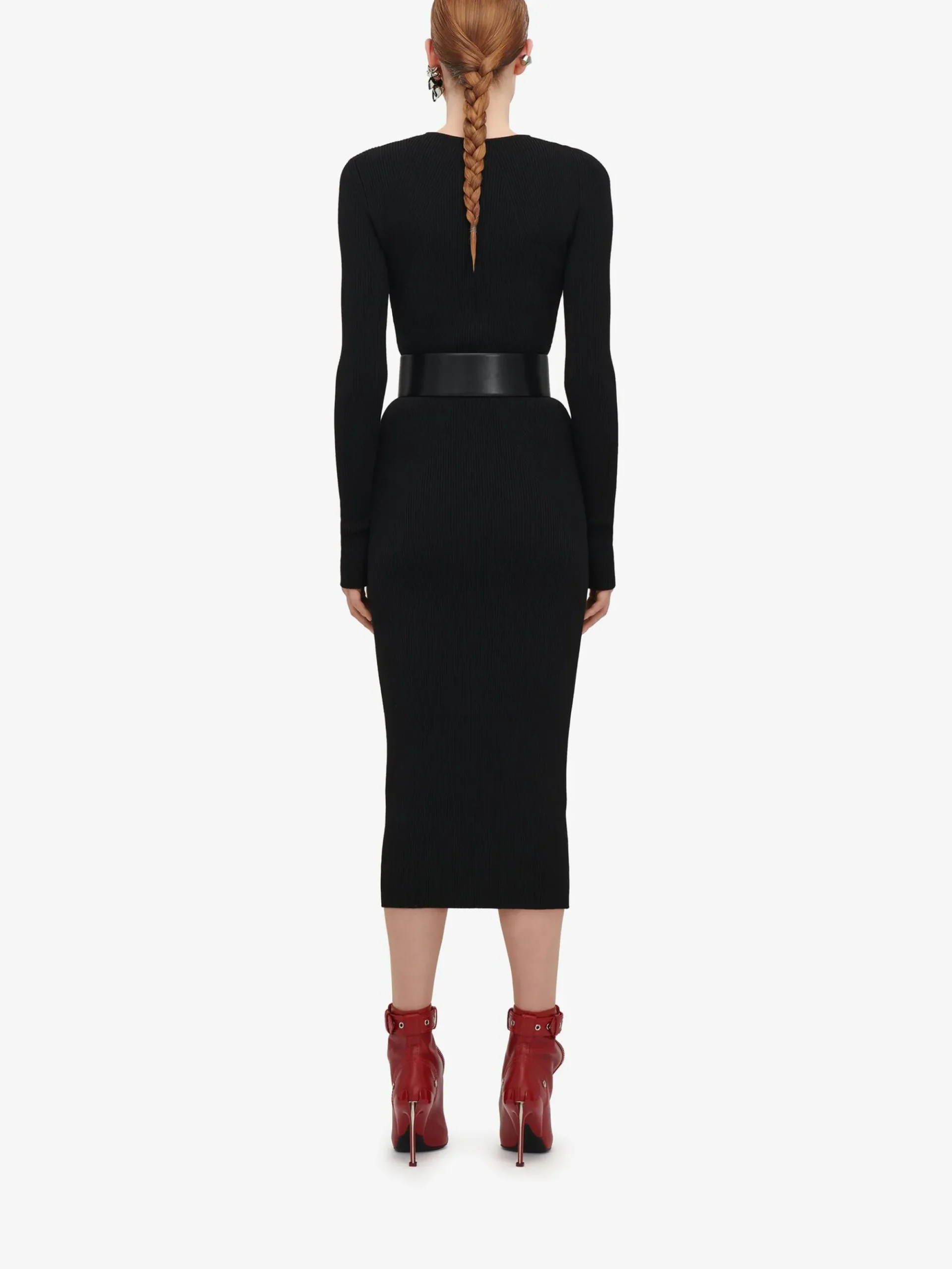 Women's Slashed Ribbed-knit Jumper in >Alexander McQueen Best Sale