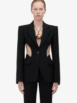 Women's Slashed Single-breasted Jacket in ><noscript><img width=