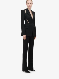 Women's Slashed Single-breasted Jacket in ><noscript><img width=