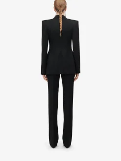 Women's Slashed Single-breasted Jacket in ><noscript><img width=