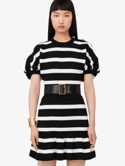 Women's Striped Cocoon Jumper in ><noscript><img width=