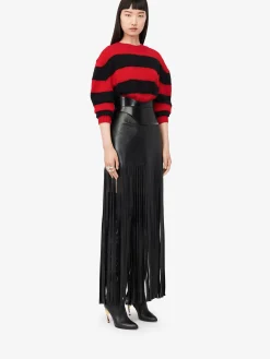 Women's Striped Crew-neck Jumper in ><noscript><img width=