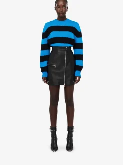 Women's Striped Crew-neck Jumper in >Alexander McQueen New