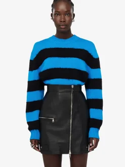 Women's Striped Crew-neck Jumper in ><noscript><img width=