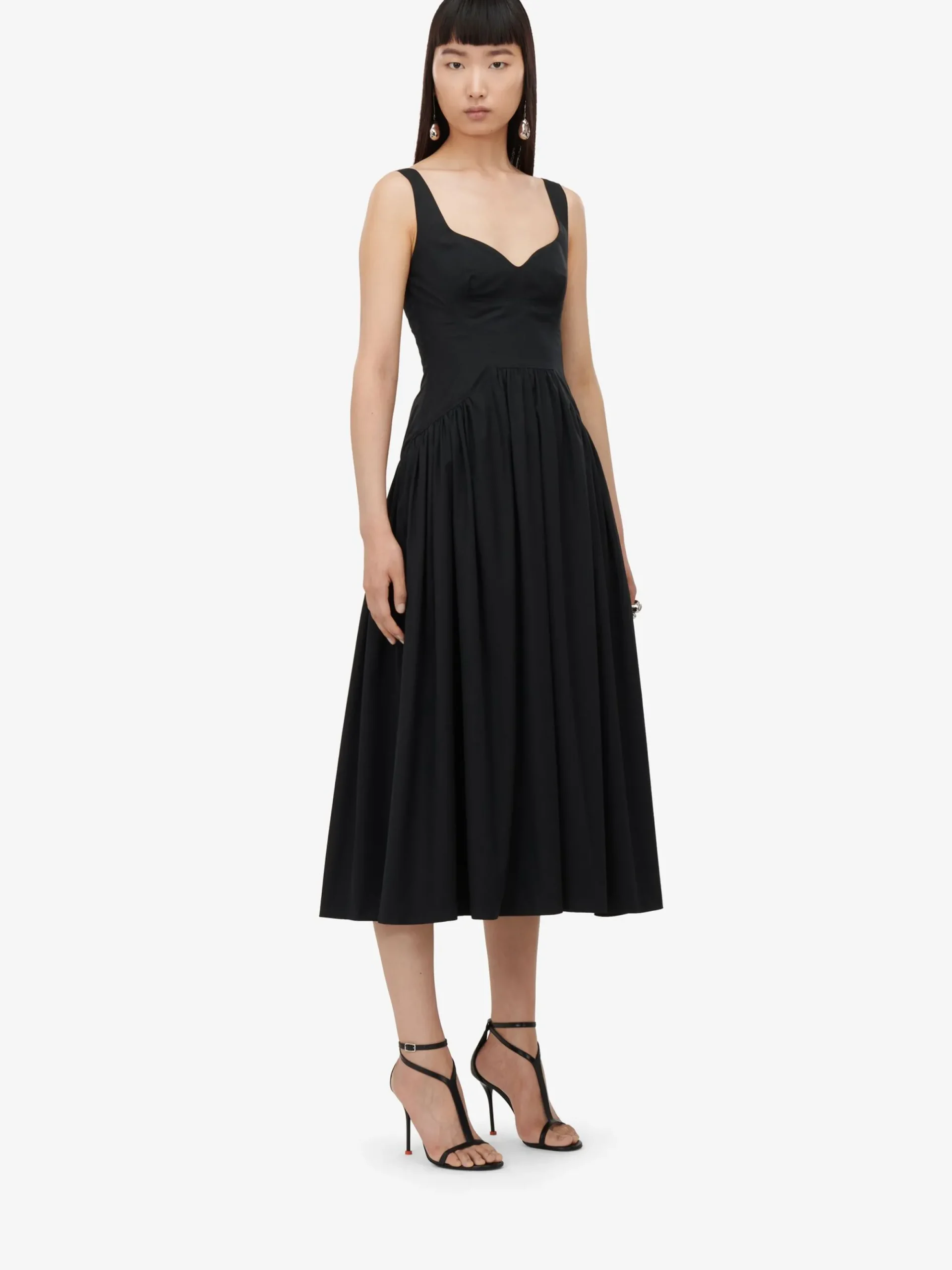 Women's Sweetheart Neckline Midi Dress in >Alexander McQueen Sale