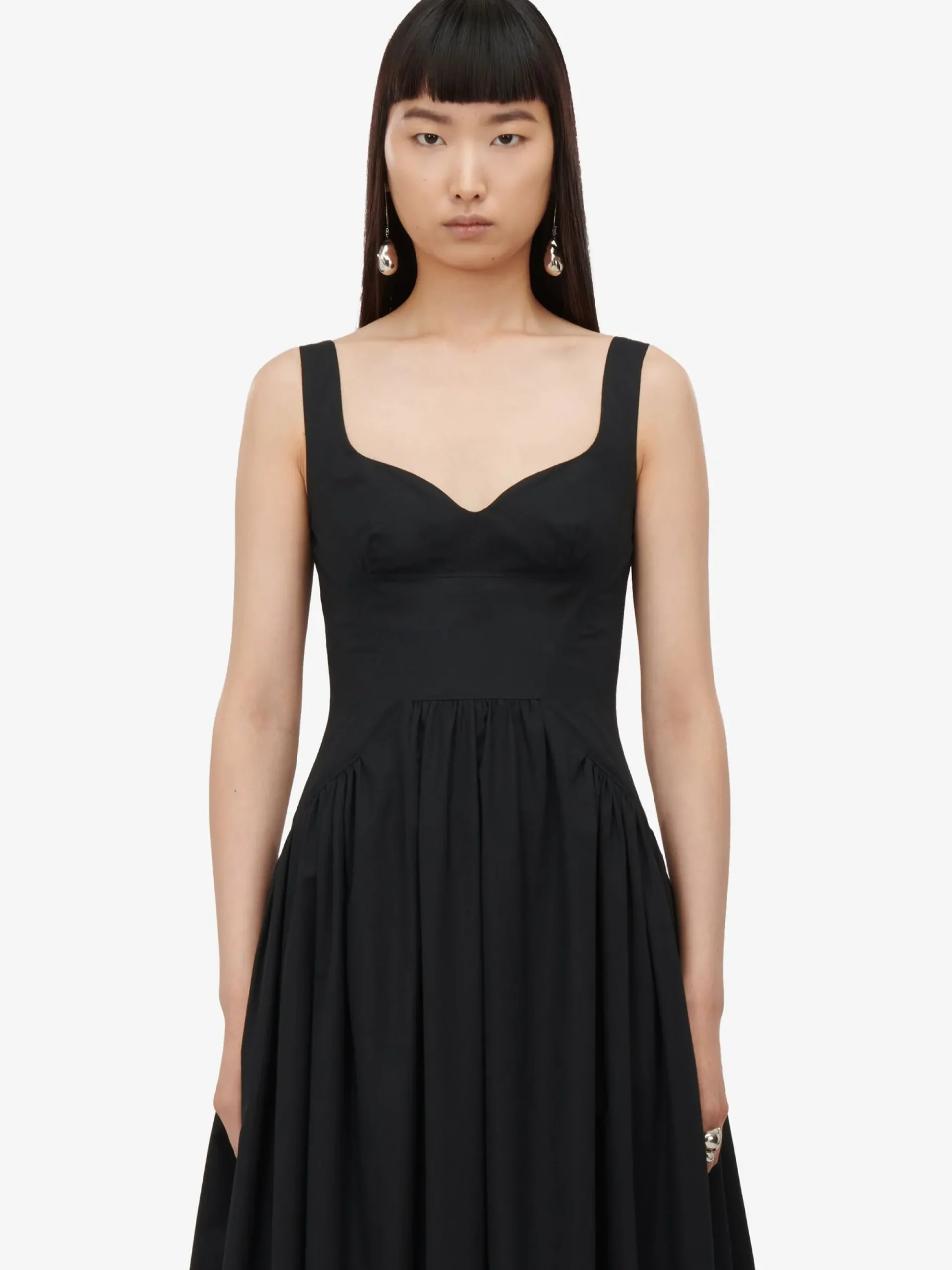 Women's Sweetheart Neckline Midi Dress in >Alexander McQueen Sale