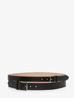Women's Thin Double Belt in >Alexander McQueen Cheap