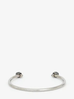 Women's Thin Twin Skull Bracelet in >Alexander McQueen Cheap