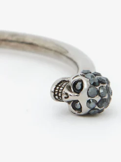 Women's Thin Twin Skull Bracelet in ><noscript><img width=