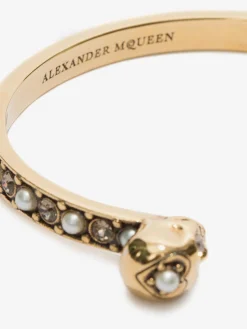 Women's Thin Twin Skull Bracelet in ><noscript><img width=