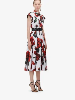 Women's Tudor Rose Flared Shirt Dress in ><noscript><img width=