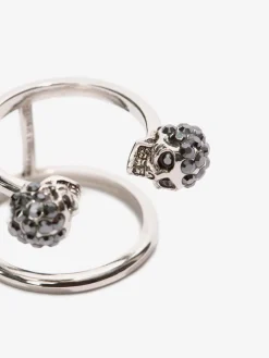 Women's Twin Skull Double Ring in ><noscript><img width=