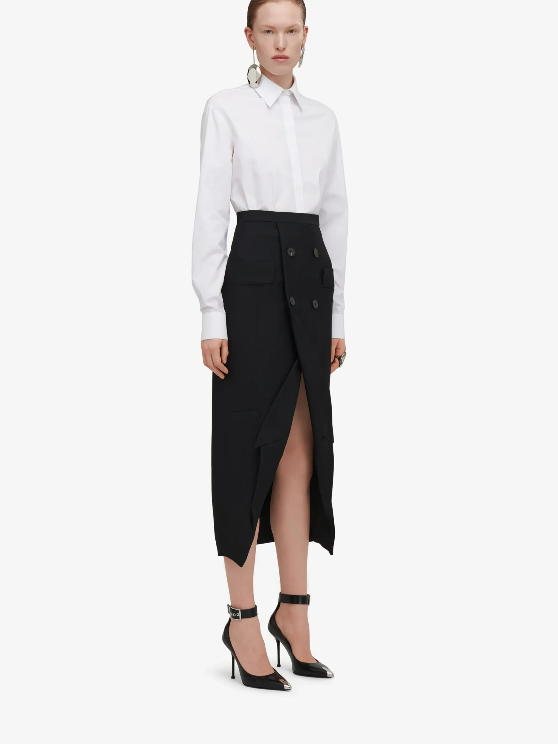 Women's Upside-down Slashed Skirt in >Alexander McQueen Discount