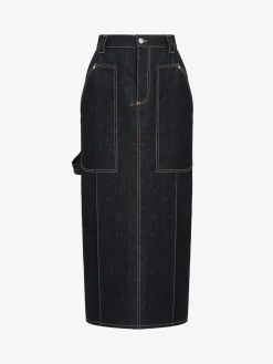 Women's Utility Denim Pencil Skirt in >Alexander McQueen Cheap