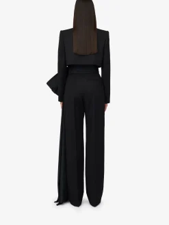 Women's Wide Leg Bow Trousers in ><noscript><img width=