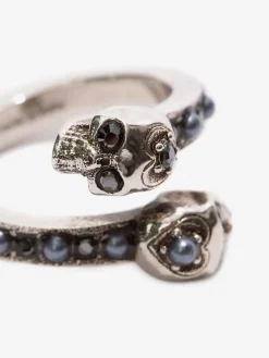 Women's Wrap-around Skull Ring in ><noscript><img width=